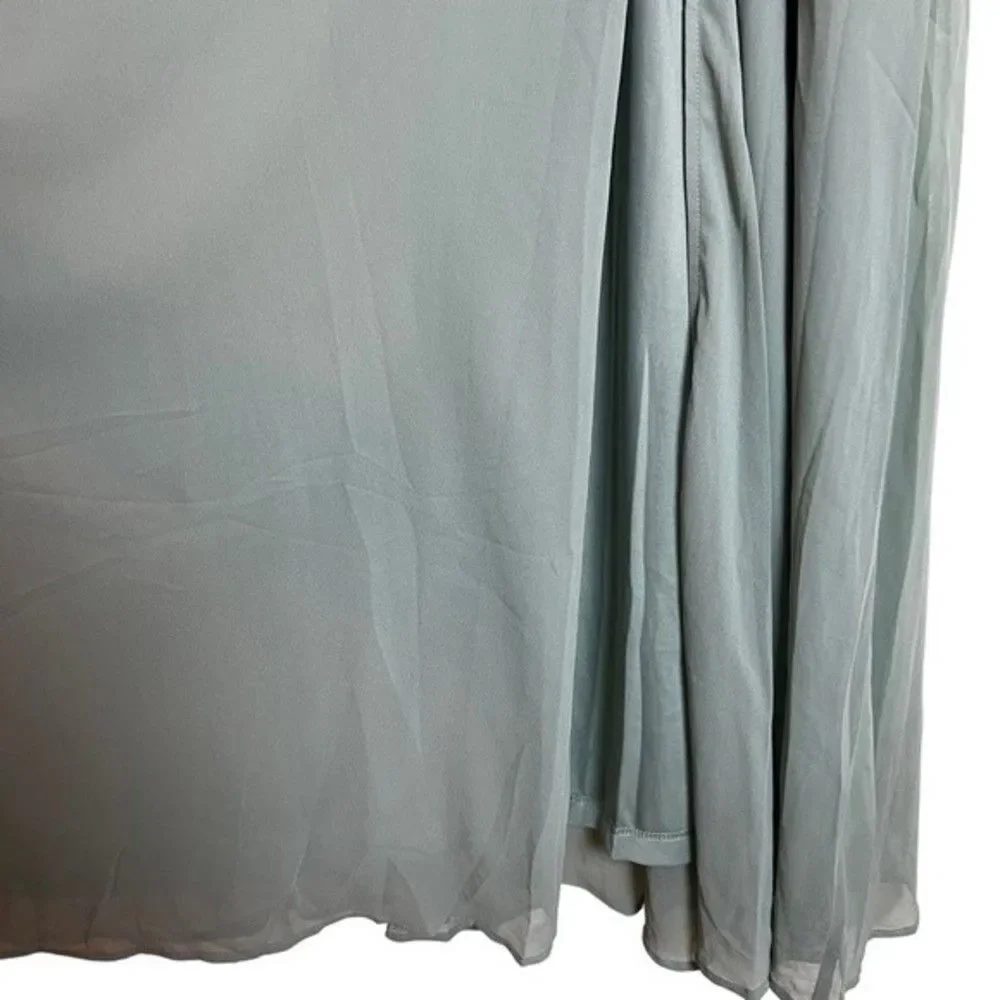 SOLD NWT Lulus Promise Of Love Sage Brush Flutter Sleeve Maxi Dress Size 2X - Picture 12 of 16